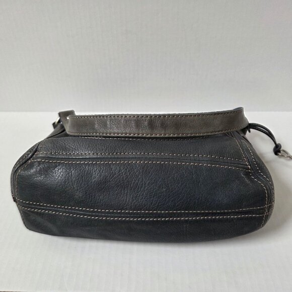 Fossil Purse Gray Blue Leather Hobo Boho Shoulder Bag PATINA FADE - Picture 6 of 16